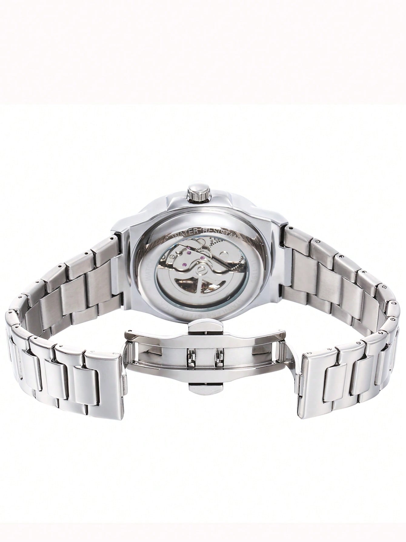 TINE 1pc Men's Casual Hollow Tourbillon Automatic Mechanical Watch, Waterproof Luminous Business Wristwatch, Minimalist Fashion Suitable For Students, Back To School Season, Affordable Price